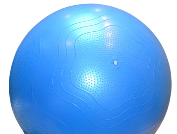 М'яч для фітнесу (фітбол) укріплений Паверплей 4000 Ø65 cm Premium Gymball Anti-Burst Синій + помпа | Зображення 4