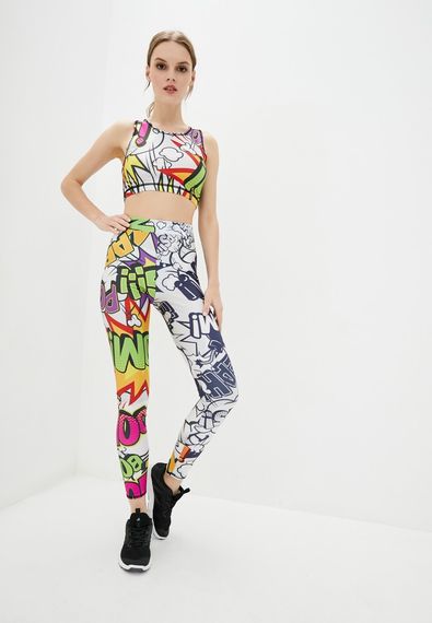 Спортивный топ 4Profi без рукавов c принтом "Комиксы" размер S бифлекс 16480 | Зображення 2