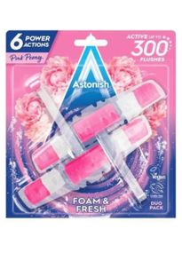 Блоки для чищення унітазів Astonish Foam & Fresh Півонія 2х40 г