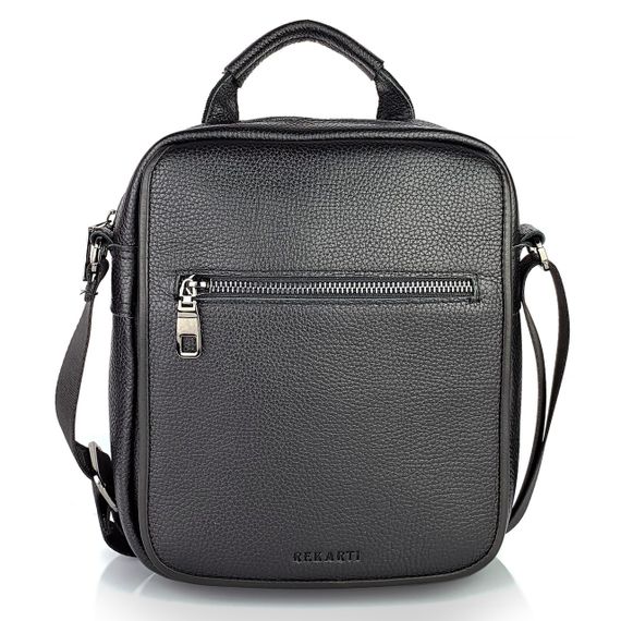Чоловіча сумка шкіряна Tiding Bag TD-2288 чорна | Зображення 1
