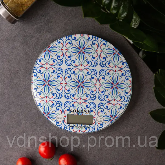 Кухонні ваги до 5 кг електронні на батарейках Синій SK-19023BL | Зображення 2