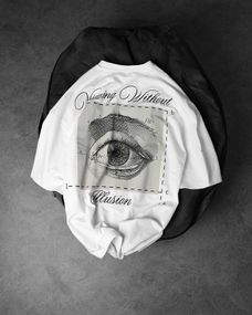 Футболка мужская с принтом повседневная М Белая