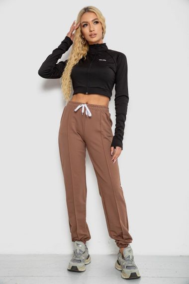 Спортивні штани жіночі, колір коричневий, 247R4670-1 | Зображення 1