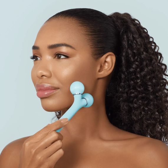 Електронний ультразвуковий ролик для обличчя GESKE Sonic Facial Roller 4в1 gray, Бірюзовий | Зображення 3