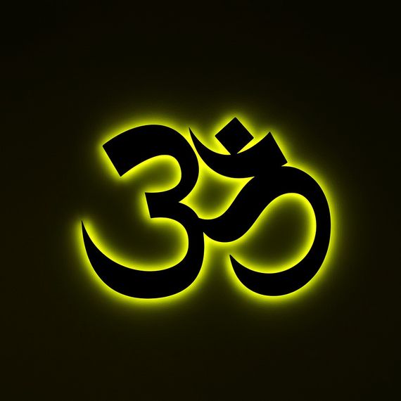 Панно декоративне картина на стіну Знак Ом LED підсвітка 16 кольорів телефон 400х300 acr-p000246 | Зображення 6