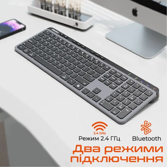 Клавіатура Meetion WK330 Wireless/Bluetooth Black (MT-WK330-A-RUA) | Зображення 3