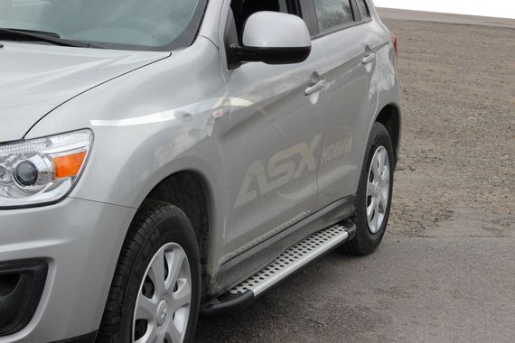 Бокові пороги X5-тип (2 шт., алюм.) для Citroen C-4 Aircross