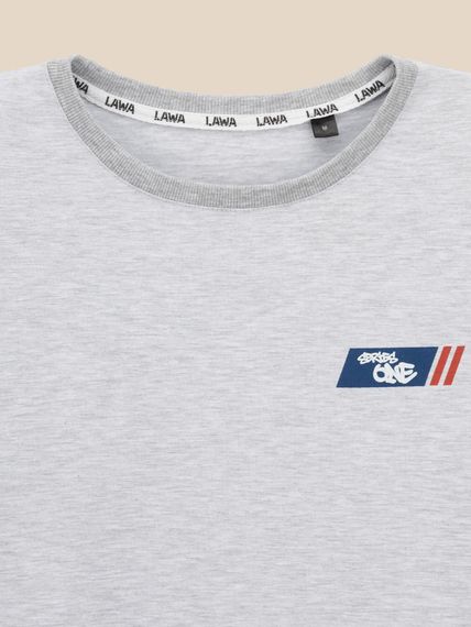 Футболка з принтом чоловіча LAWA P-MB02364 2XL Сірий меланж shop (2000999608674) | Зображення 1