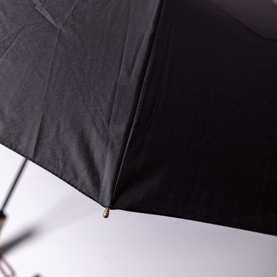 Парасолька автоматична з дерев'яною ручкою класична з поліестеру діаметр 116 см Чорна HP-23-8B | Зображення 8
