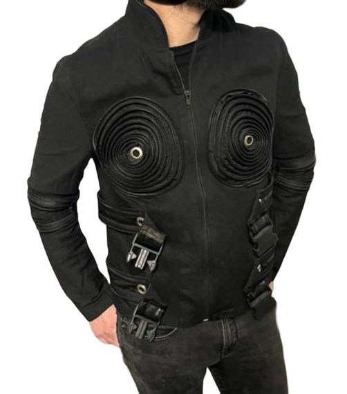 Мужская куртка ANDRE в стиле Cyberpunk / Techwear - Черная, Размер L (Водотталкивающая) | Зображення 6
