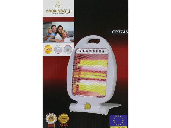 Кварцовий обігрівач Heater CB-7745 Crownberg Quartz -800Вт | Зображення 2