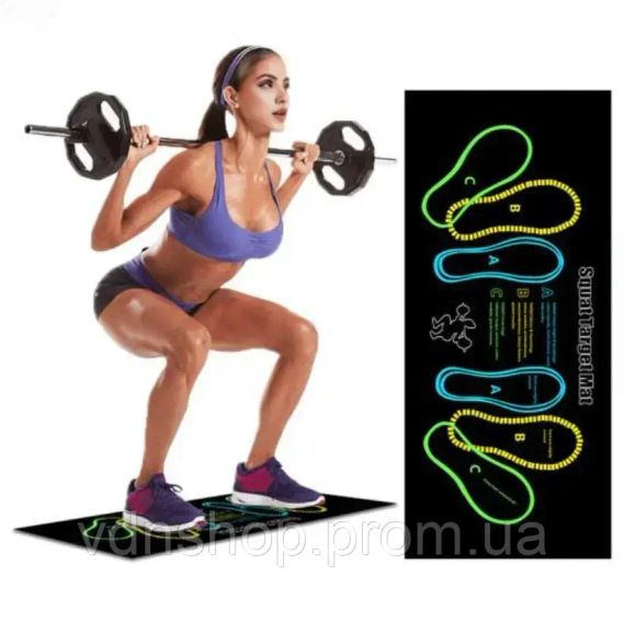 Килимок для вправ Clefairy ідеально підходить для присідань з напрямною для стоп | Зображення 3