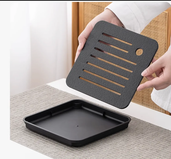 Чайный набор для чайной церемонии дорожный - чайник, чайная доска, 4 чашки в сумке | Зображення 1