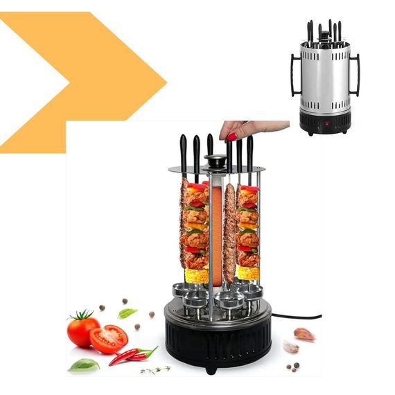 Електрошашличниця вертикальна на 8 шампурів XPRO CB-7418 (46562-Cb 7418_1100) | Зображення 1