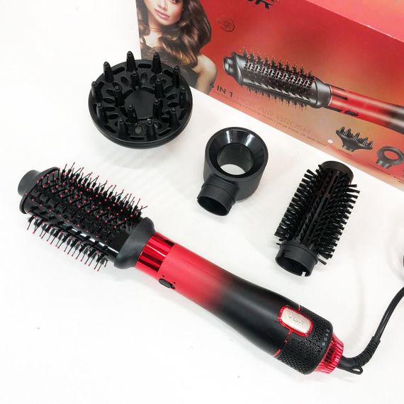 Фен-щітка стайлер VGR V-484 4 в 1. Колір: червоний | Зображення 9