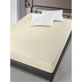 Простирадло на резинці Arya Сатин London AR-A107299-cream 160х200х30 см кремова