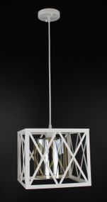 Люстра підвісна LOFT на 1 лампочку 27084 Білий 30-90х25х36 см.