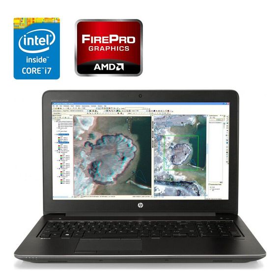 Мобильная рабочая станция HP ZBook 15 G3 / 15.6" (1920x1080) TN / Intel Core i7-6700HQ (4 (8) ядра по 2.6 - 3.5 GHz) / 16 GB DDR4 / 256 GB SSD M.2 / AMD FirePro W5170M, 2 GB GDDR5, 128-bit / WebCam / Win 10 Pro б/у