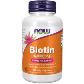 Витамин B7 NOW Foods Biotin 5000 mcg 120 vcaps