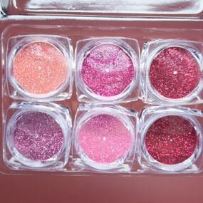 Набір глітеру для дизайну нігтів №25 (6 баночок)