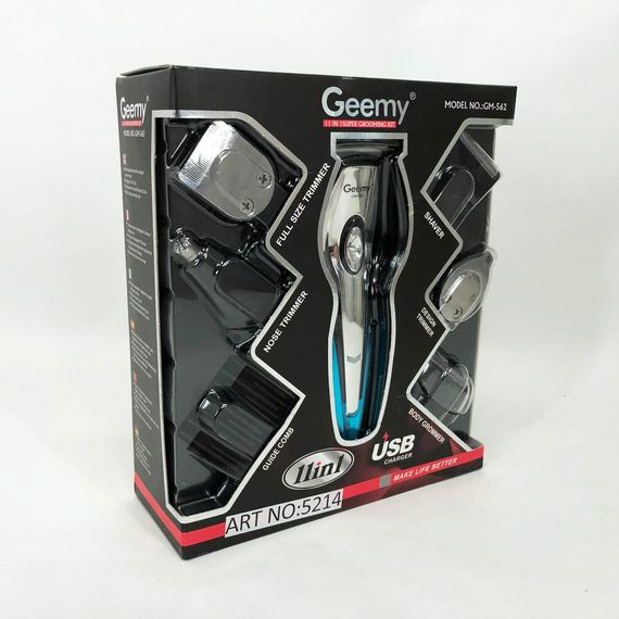 Бритва триммер для мужчин GEMEI GM-562, Машинка для стрижки для дома, ZI-475 Беспроводная электробритва | Зображення 3