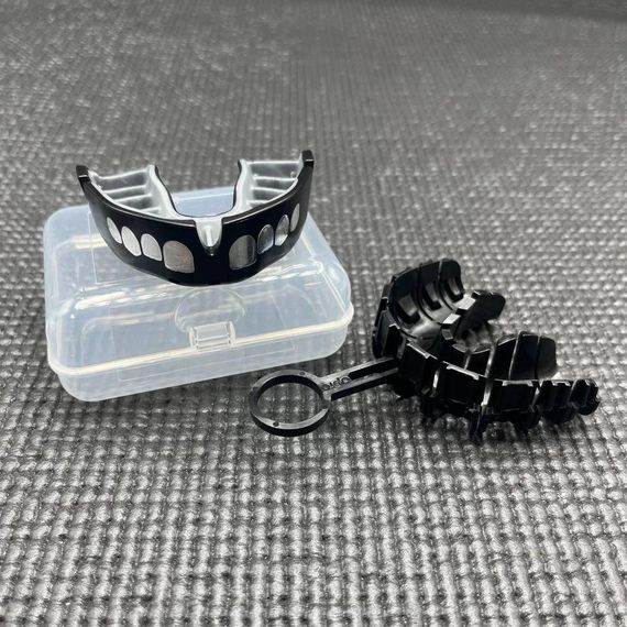 Капа OPRO Silver доросла (вік 11+) Grillz Black/Silver (art.102502013) | Зображення 7