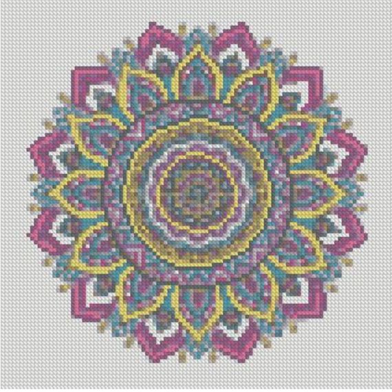 Алмазна мозаїка "Візерунки у стилі мандала" CA-0061 30х30 см