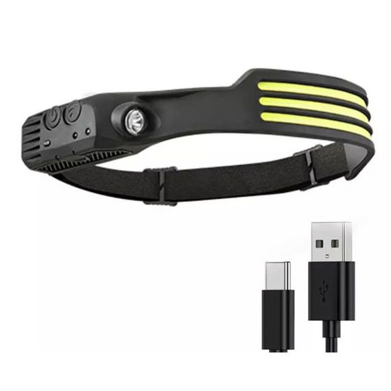 Фонарь налобный лента BL-W689-LM+3COB, широкий угол обзора, сверхлегкий Аккумуляторный фонарик ZF-642 на | Зображення 7