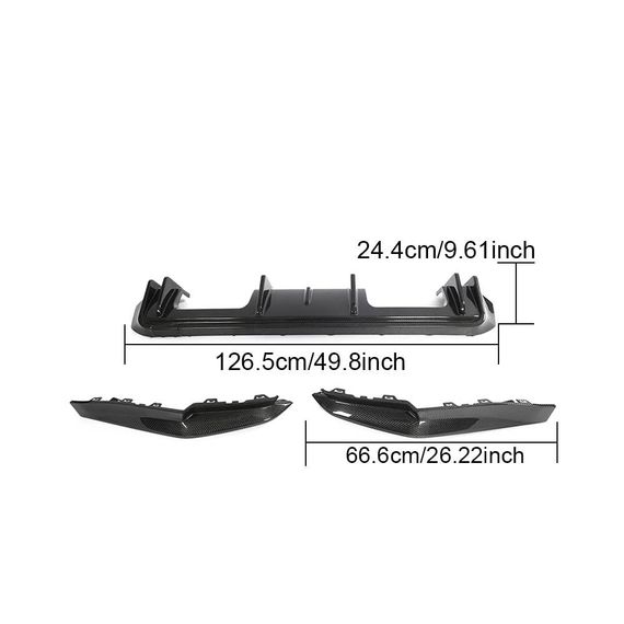 Диффузор заднего бампера V5 (для G82/G83, Карбон) для BMW 4 серия G22/23/26 2020- гг | Зображення 6