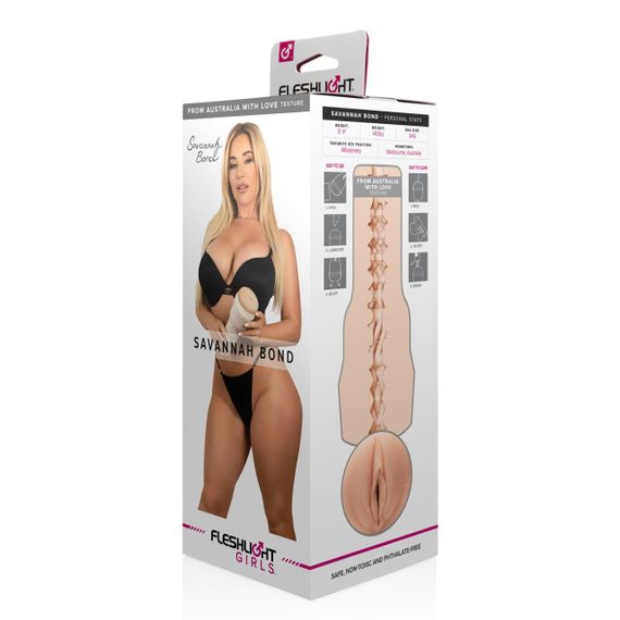 Мастурбатор Fleshlight Girls: Savannah Bond – From Australia With Love, со слепка вагины | Зображення 4