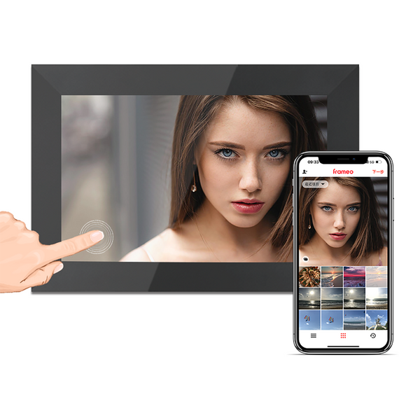 Цифрова фоторамка PROS FRAMEO 10" з сенсорним дісплеєм і WI-FI, чорна
