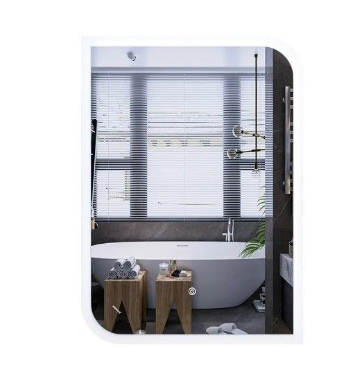 Дзеркало Mixxus Premium BEVEL MA02-90x65-REVERSE (LED Touch, Anti-fog, (3-6,5kK)) (MP6641)