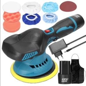 Полірувальна машинка Waxing Polisher акумуляторна з насадками 2 АКБ