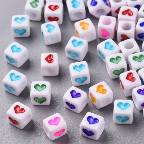 Декоративні намистинки для творчості Кубики Dom Busin УТ100030757 в упаковці 150 шт | Зображення 3