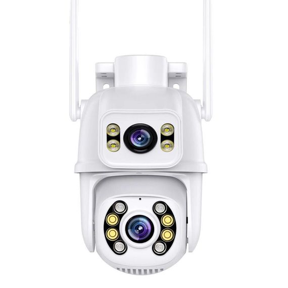 Вулична Wi-Fi камера відеоспостереження 8Мп, з двома об'єктивами, Dual IP Camera / Охоронна відеокамера / Поворотна камера | Зображення 2