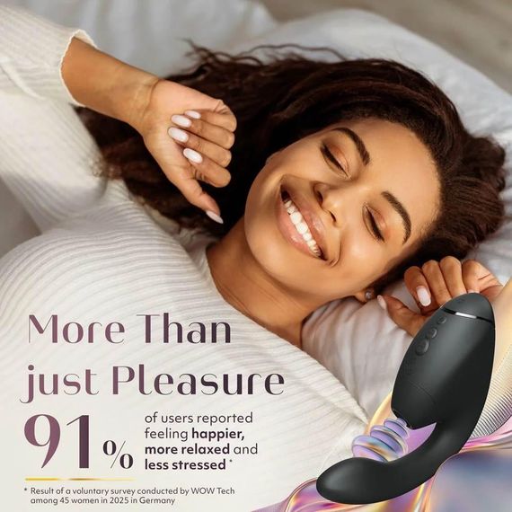 Вібратор-стимулятор вакуумний Womanizer Next Duo Black для точки G, чорний Sex Aura | Зображення 9