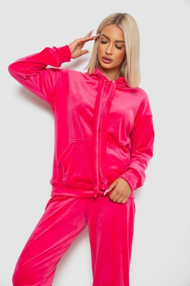 Спортивный костюм женский велюровый, цвет розовый, 241R1530-5 | Зображення 1