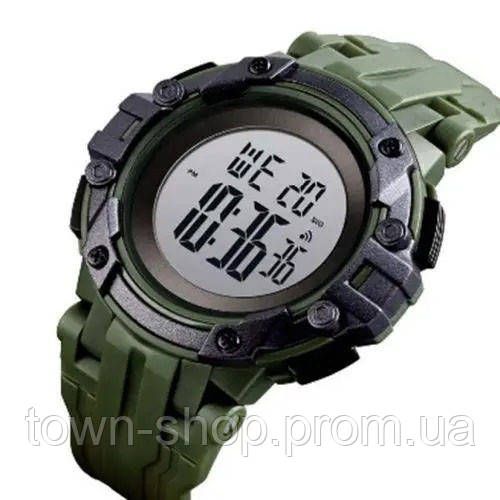 Часы наручные мужские SKMEI 1545AG ARMY GREEN, армейские часы противоударные. Цвет: зеленый | Зображення 2