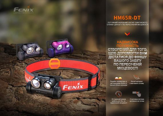 Ліхтар налобний для бігу Fenix HM65R-DT, чорний | Зображення 6