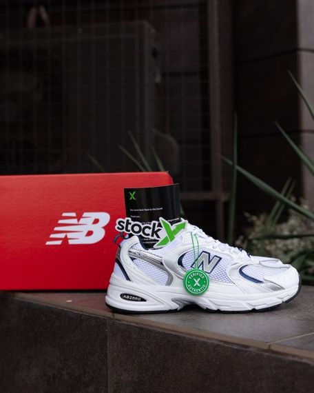 Кросівки літо вставки сітка New Balance 530 колір: білий /синій | Зображення 7