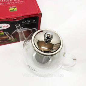 Красивый заварник, Чайник заварочный стеклянный качественный на кухню, Красивые заварники для чая PU-11
