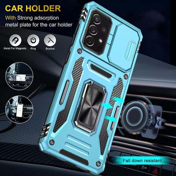 Ударостійкий чохол Camshield Army Ring для Samsung Galaxy A33 5G Блакитний / Light Blue | Зображення 1