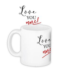 Чашка з принтом Love you more! 330 мл (KR_PAR006)