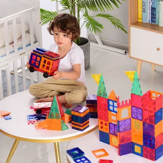 Дитячий конструктор D018, магнітні блоки 110 деталей | Зображення 2