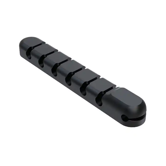 Тримач органайзер Primo TKC7 для USB кабелів силіконовий - Black | Зображення 1