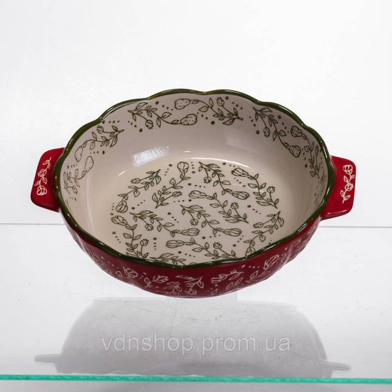 Форма для запікання Vintage Ø20 (см) кругла з ручками Червона HM04-06