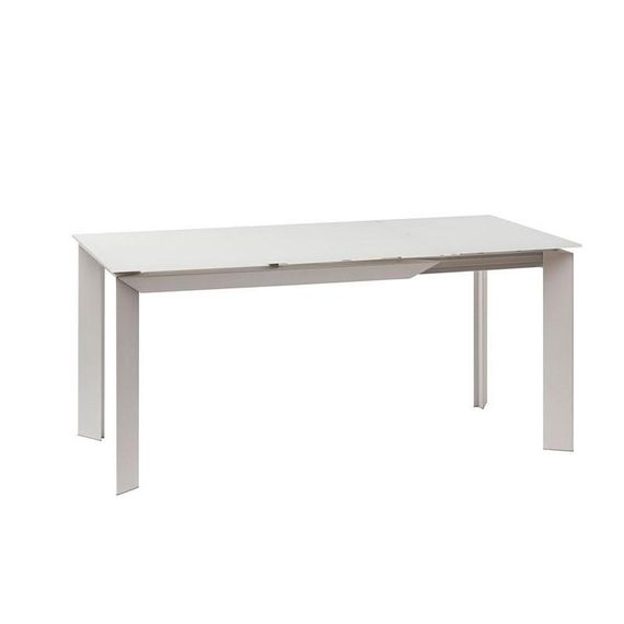 Стіл Vermont Matt White матове скло білого кольору 1200 (+500) х800х770 | Зображення 1