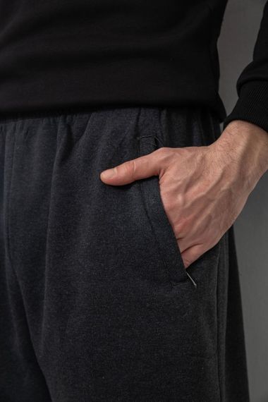 Спортивные штаны мужские на флисе, цвет серый, 244R41715 | Зображення 4