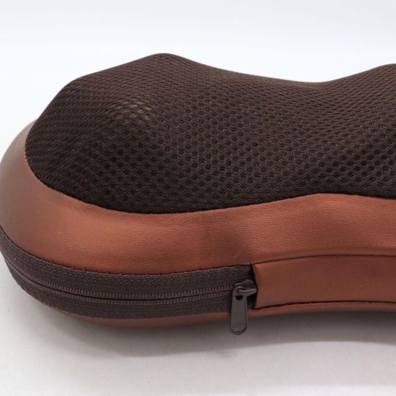 Масажна інфрачервона подушка (31х10х19 см) Massage Pillow 8028 / Роликовий масажер для спини та шиї з підігрівом | Зображення 7