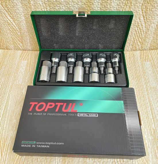 Набор головок-бит HEX 1/2" Н4-Н19 TOPTUL GAAD1007 | Зображення 3